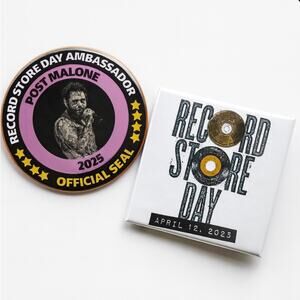 Record Store Day 2025 Pins Set - Post Malone Ambassador and RSD ‘25 Logo Buttons